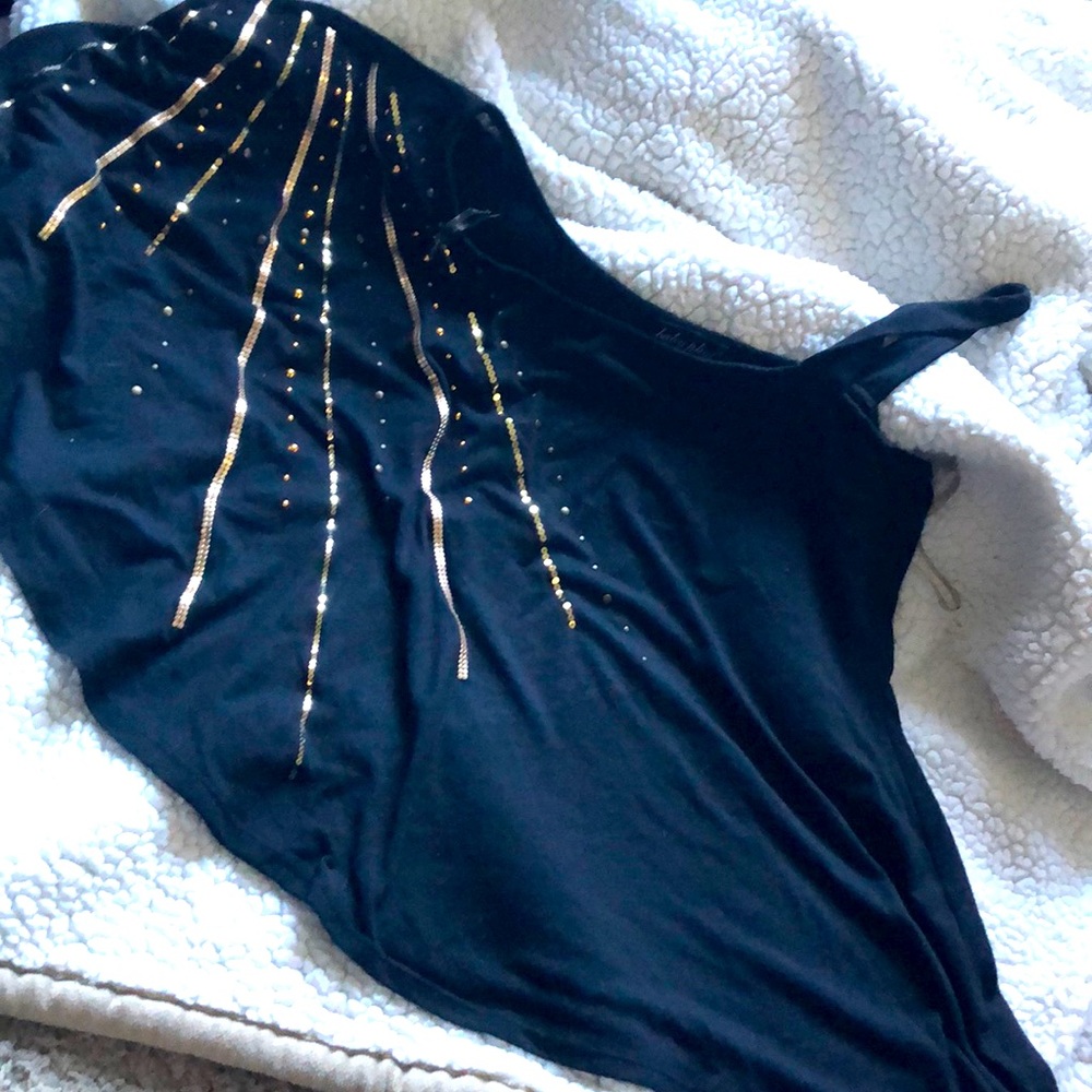 Baby Phat S sequin, metal studded off the shoulder